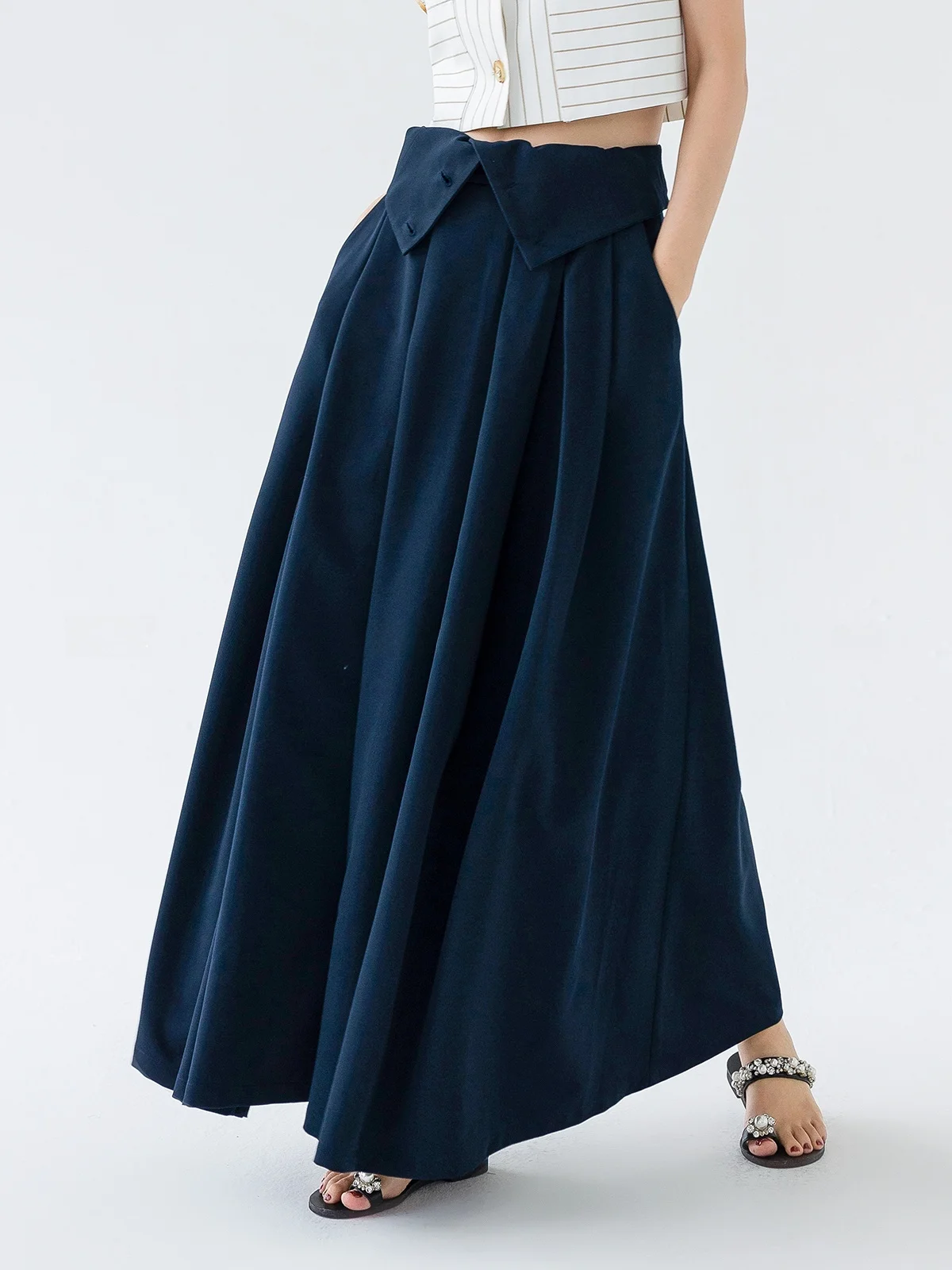 

Брюки Dragon Happin с высокой талией и широкими штанинами, универсальные, повседневные, свободные, струящиеся, для женщин, для работы, из смесового хлопка