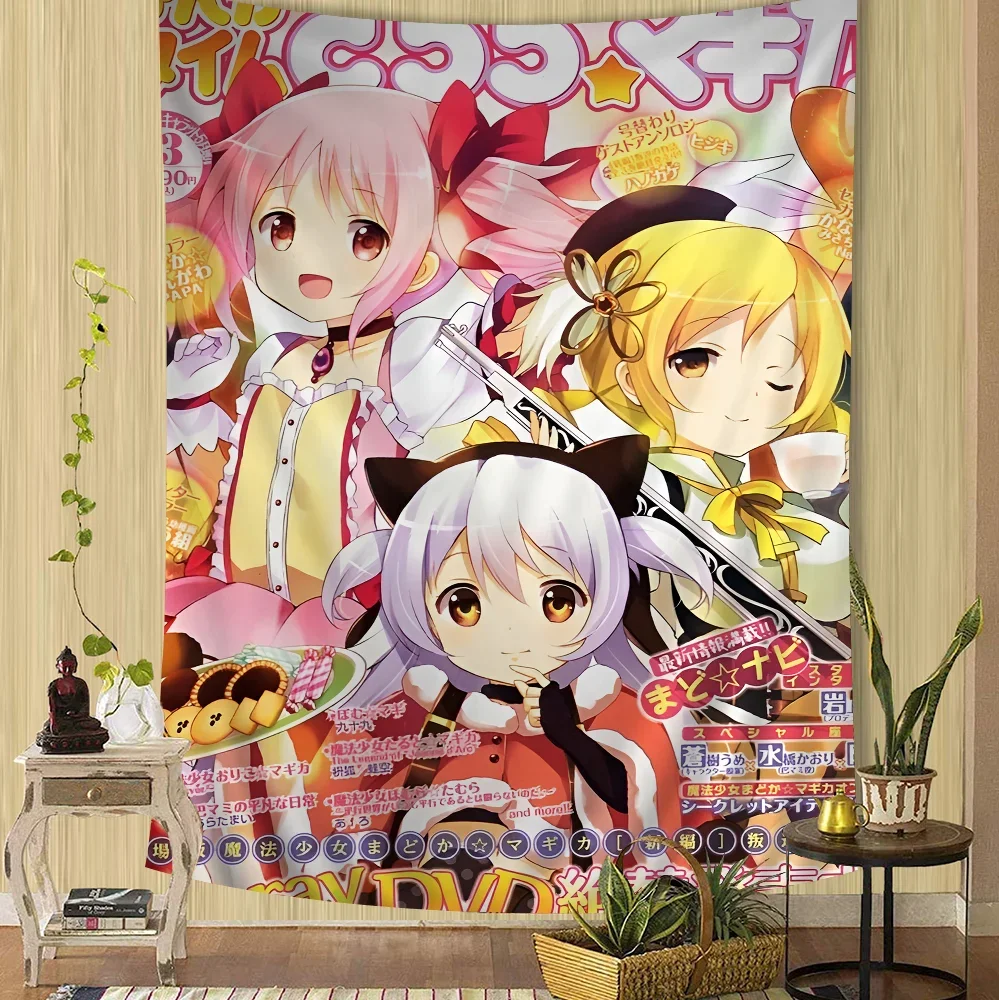 

Puella Magi Madoka Magica Classic Movie Anime Tapestry Wall Hanging Decoration Household Wall Hanging Home Decor