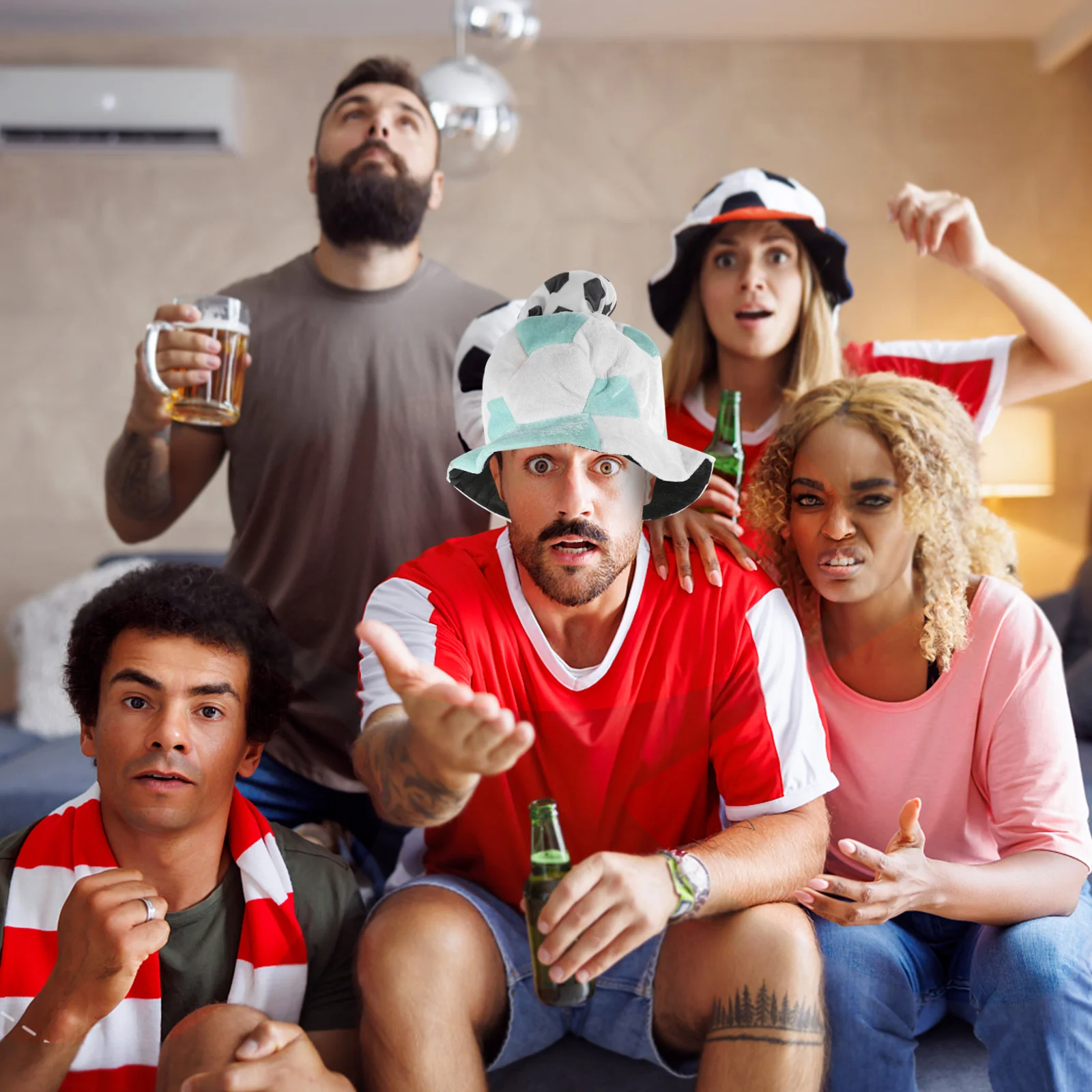 

Футбольная игра Шляпа Аргентина Футбольные болельщики Головные уборы Легкая удобная спортивная вечеринка Cheer Cap Украшение футбольного матча