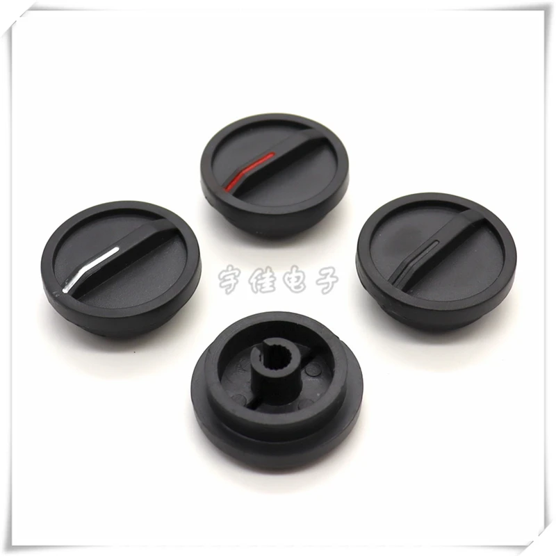 5PCS 31.5×14MM Black Plastic Knob Cap Potentiometer Knob Cap One Word Knob Cap Power Amplifier Volume Cap