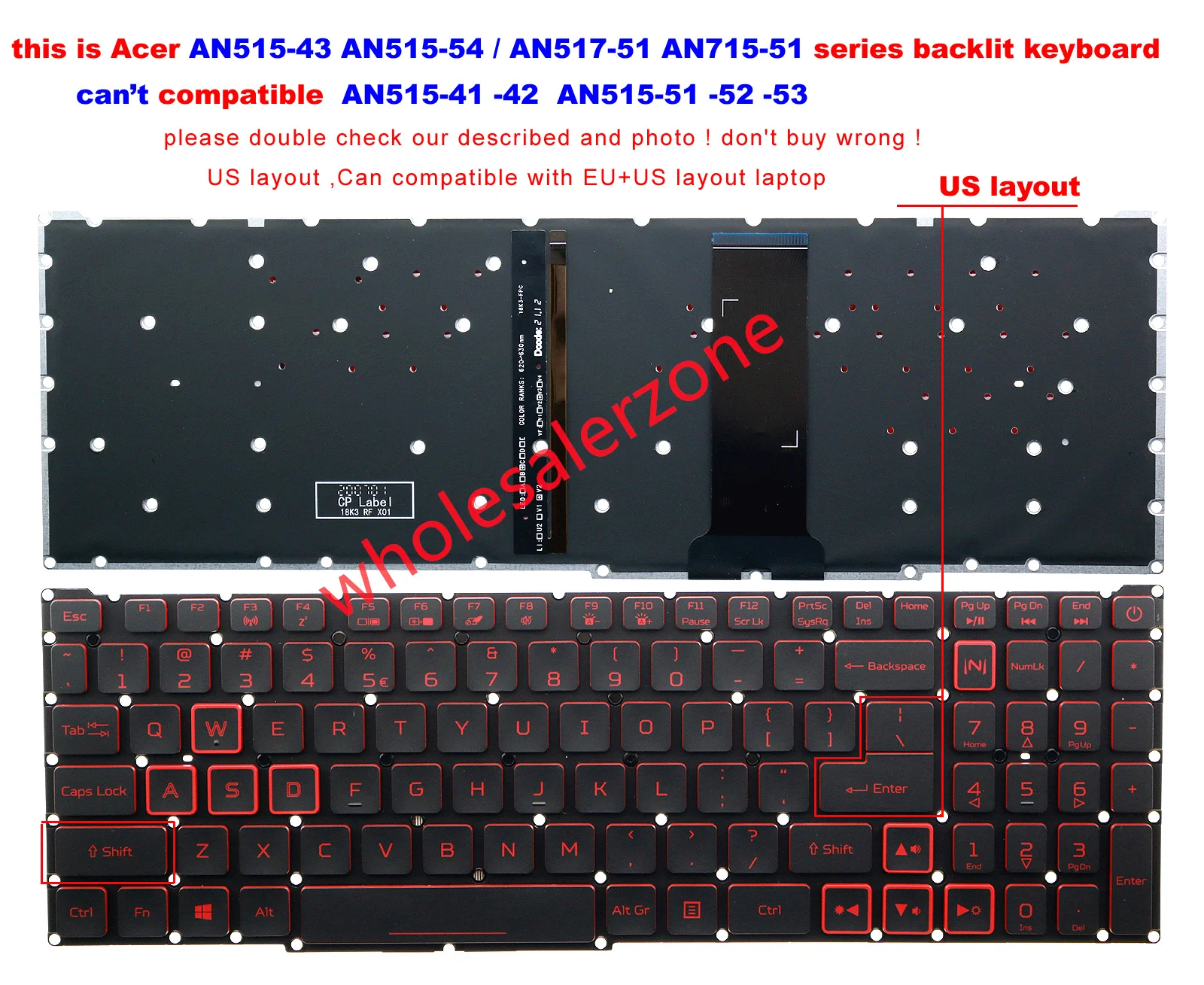 New Us Backlit Keyb…