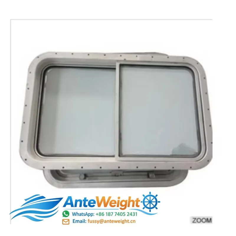 Marine Boat Fireproof Waterproof Aluminum Frame Sliding Window with Tempered Glass Round Corners
