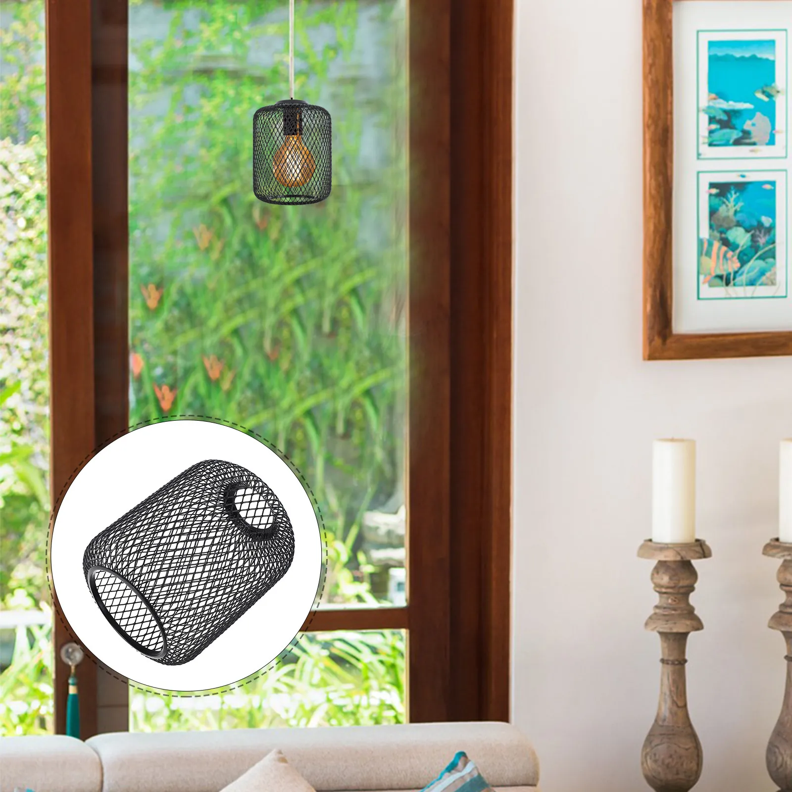 

Iron Lampshade Retro Industrial Light Shade Metal Pendant Light Cover Elegant Hollow Out Design for Home Hotel Table Hanging