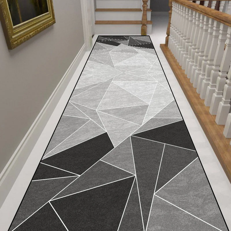 Modern Home Long Corridor Carpet Non-slip Stairway Rug Hotel Lobby Passageway Runner Washable Room Decor Floor Mats Customizable