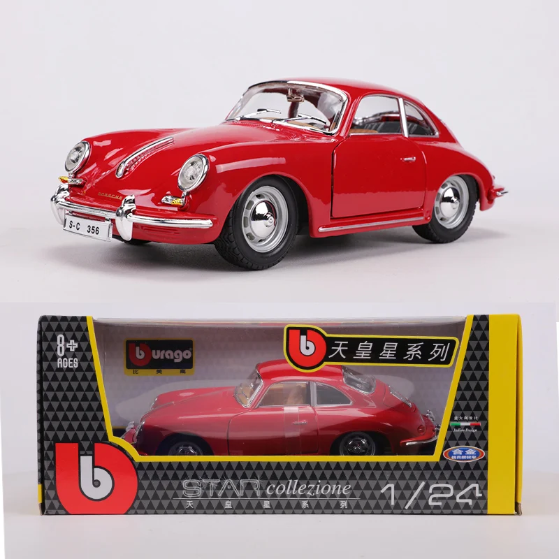 Burago 1:24 1961 Porsche 356B Coupe Alloy Model Car #22079