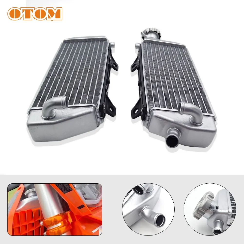 OTOM Motorcycle Radiator Cooler Cooling Water Tank Pit Dirt Bike Motocross Left & Right Side For KTM EXCF SX XCF HUSQVARNA TC FX