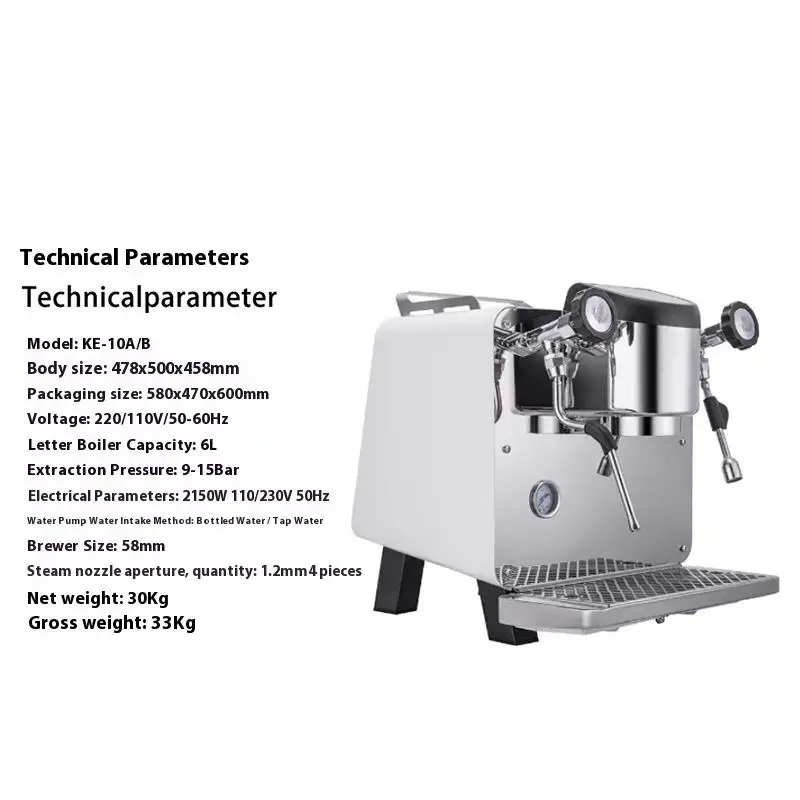 Italian Pump Coffee Making Machine Semi-Automatic Espresso Machines Cafe Expresso Maker Espresso Coffee Machine