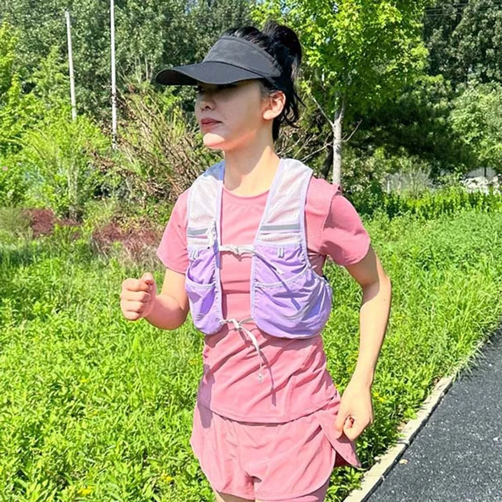 

High Visibility Reflective Vest Bag Lightweight Breathable Safety Reflective Vest Mesh Fluorescent Color Night Running Bag