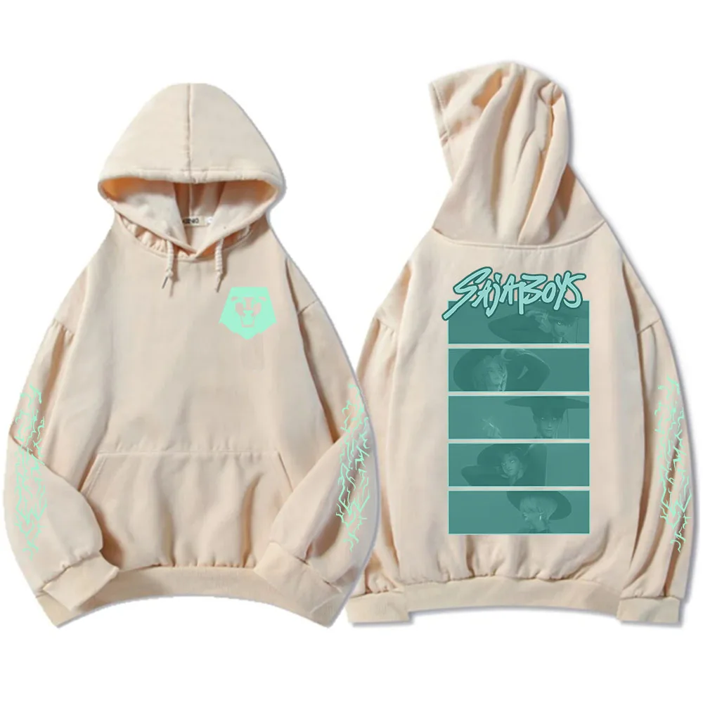 Saja Boys Glow in The Dark Adult Hoodie KPop Demon Hunters Graphic Printing Sweatshirts Long Sleeve Fashion Hooded Pullovers Men