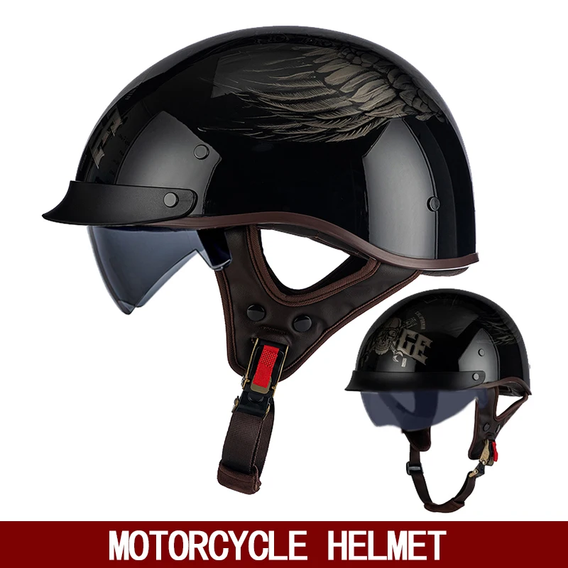 Helm Herren Motorrad Kreuzfahrt Halbhelm Retro Helm vier Jahreszeiten universelle weibliche Sommer