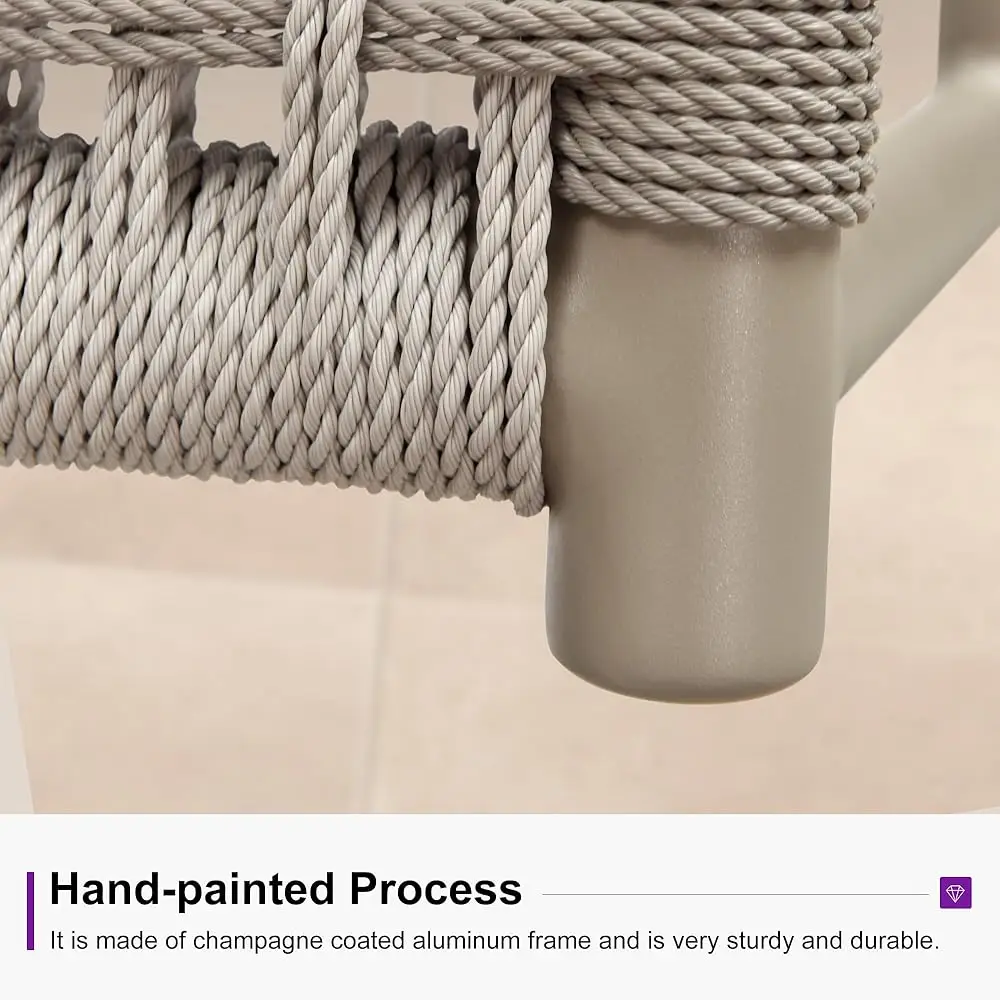 Outdoor Counter Height Stools Set Of 4 Aluminum Wicker Bar Stool With Ba For Backyard Pool Lawn Kitchen Patio Metal Barstool