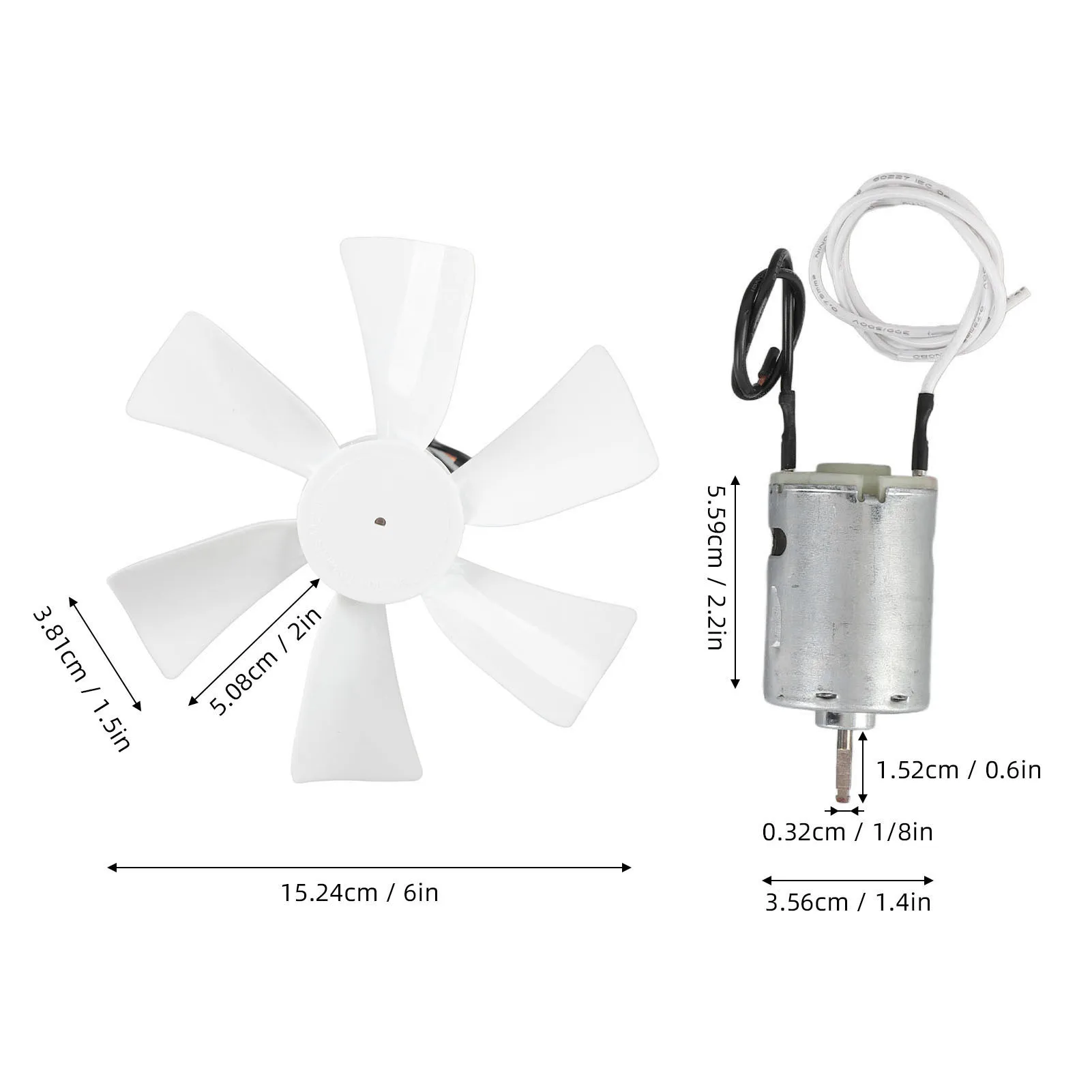 Lâmina de ventilador de ventilação RV de 6 polegadas com motor DC12V Lâmina de ventilador de ventilação RV com circulação de ar aprimorada para trailer campista