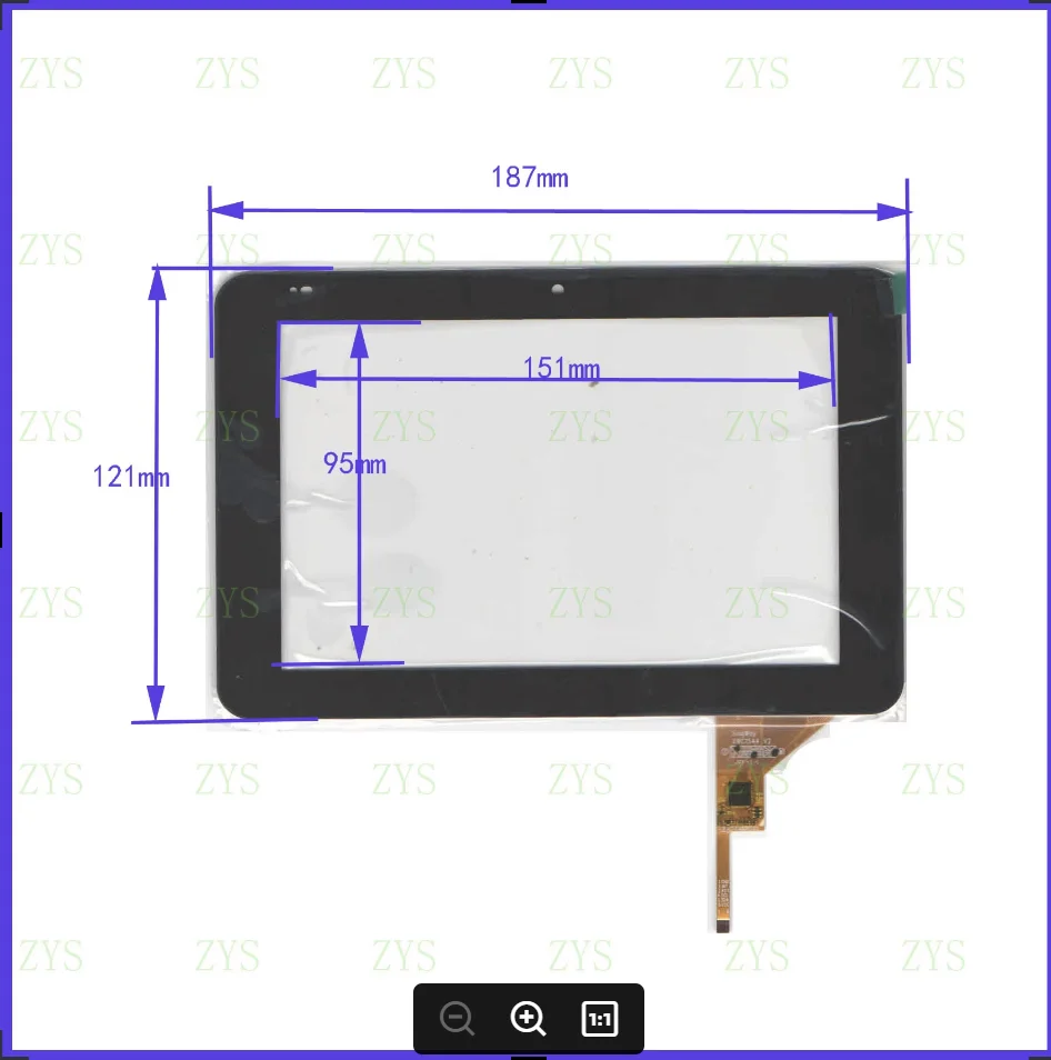 

ZhiYuSun XWC1544 187mm*121mm 8inch capacitive touch panel for Car DVD, 187*121 GPS Navigator screen XWC 1544