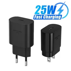 High Quality PD 25W USB C Charger For Samsung Galaxy S24 S23 S22 S21 S20 Ultra Super Fast Charging Type C WALL Charge