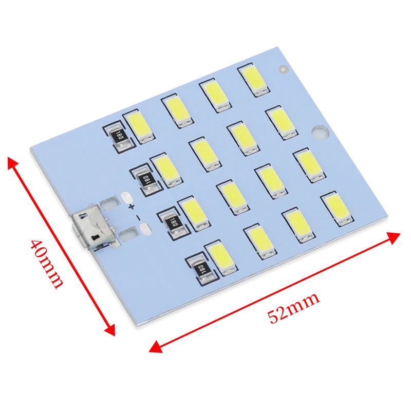 1 STKS hoge kwaliteit 5730 smd 5 V 430mA ~ 470mA Wit Mirco Usb 5730 LED verlichting paneel USB mobiele licht noodverlichting nachtlampje