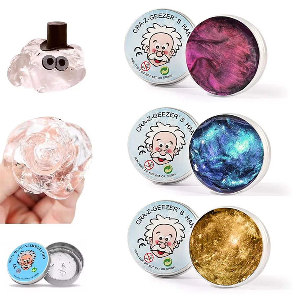 M DIY Reusable  Putty Liquid Crystal Bouncy Slime Toy Set Kid Safe Mud Stress Relief Toys Color Clay Handmade Handgum Playdough