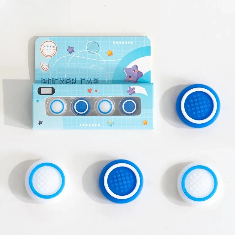 Juego de 4 Fundas de Silicona Suave para los Pulgares, para PSV1000 2000, para PS Vita PSV 1000 Fat/2000 Slim, Protectoras para los Joysticks