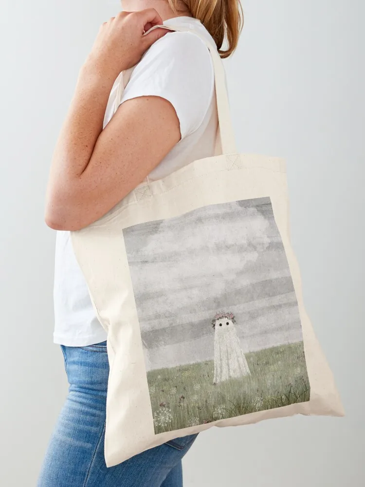There's A Ghost in The Meadow Summer Tote Bag handbag sac pour femme shopping cart bags