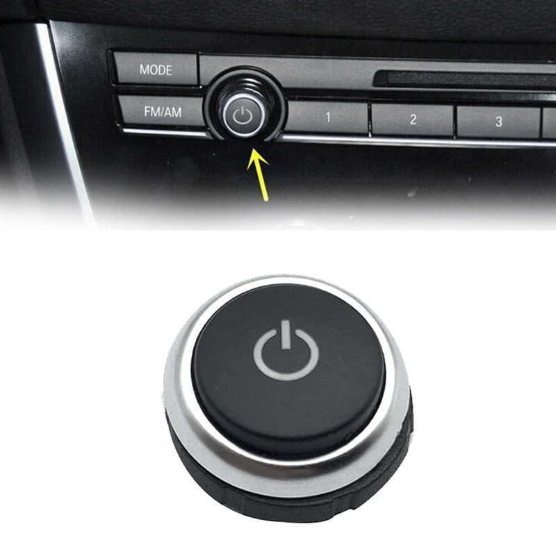 Car Control Knob Cover For BMW F07 F06 F12 F13 F01 F02 F03 F04 2011-2015 63139328426 FM/AM Volume Adjust Switch Button Parts