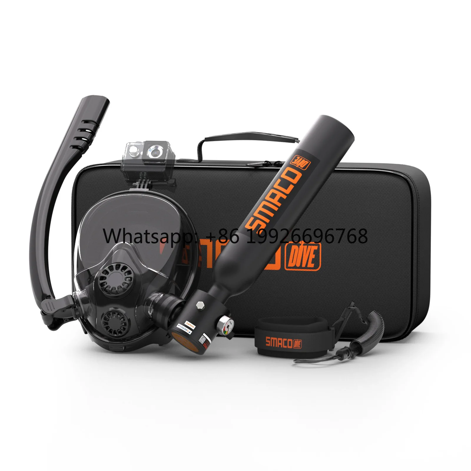 

SMACO S300PLUS A5 0.5L Mini Scuba Diving Tank Scuba Air Tank Kit Portable Dive Cylinder 0.5L With Full Face Snorkeling Mask