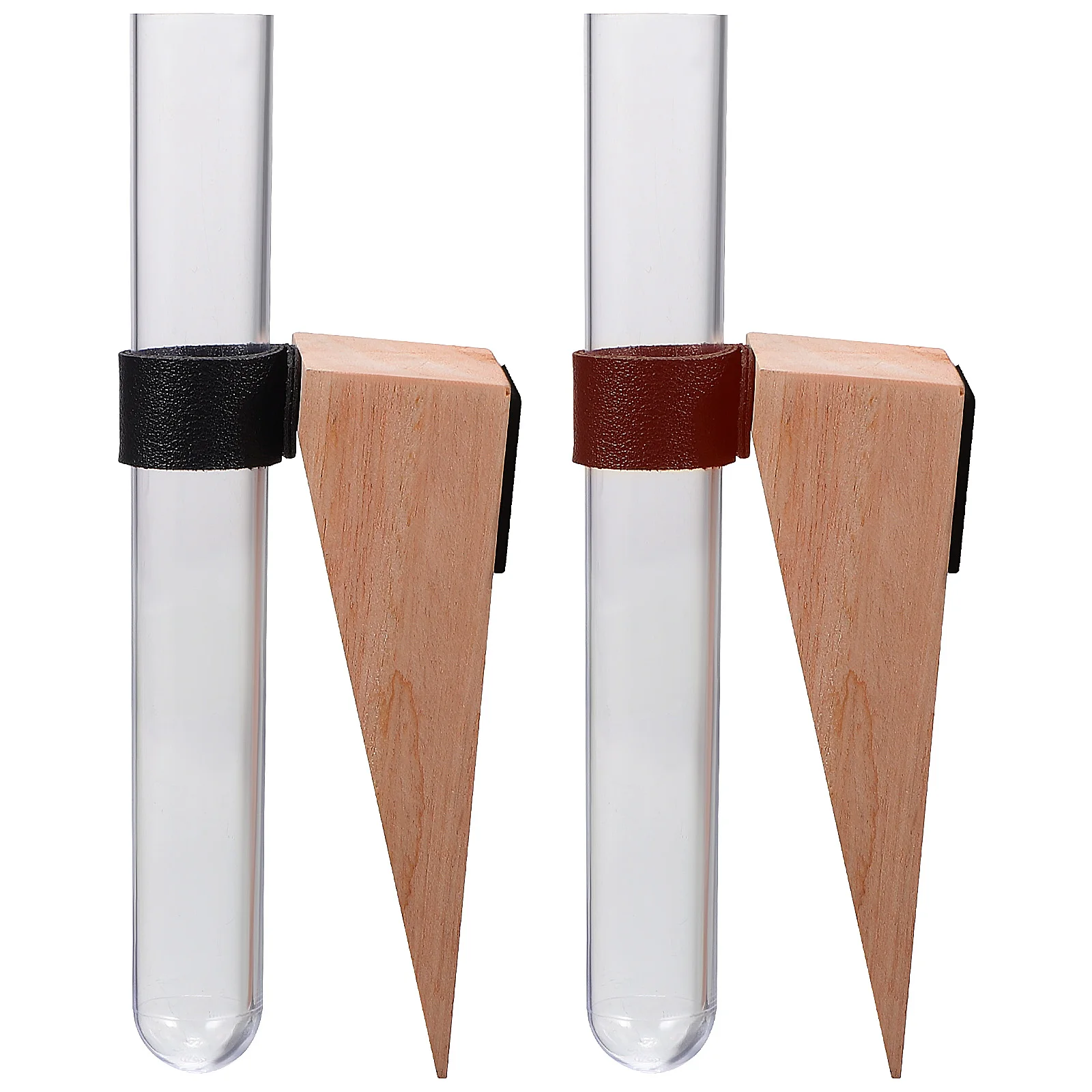 

2 Sets Hydroponic Vase Black Brown Random Color Test Tube Propagation Stations Wall Indoor Plants Vase Container