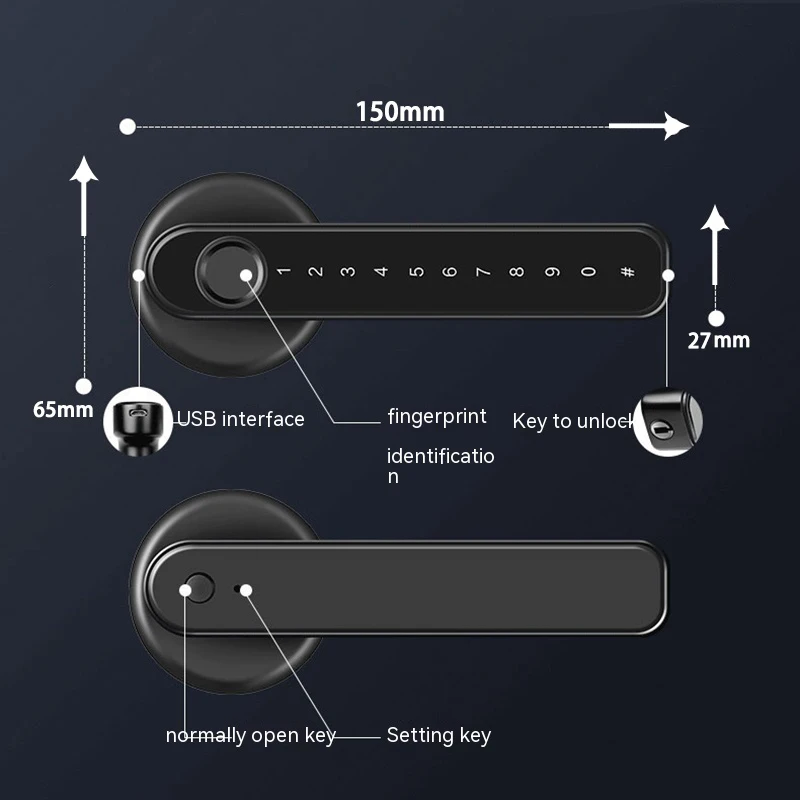 Home Smart Türschloss automatische elektronische Karte Code Schloss Home Holztür digitale Finger abdrucker kennung elektronisches Schloss