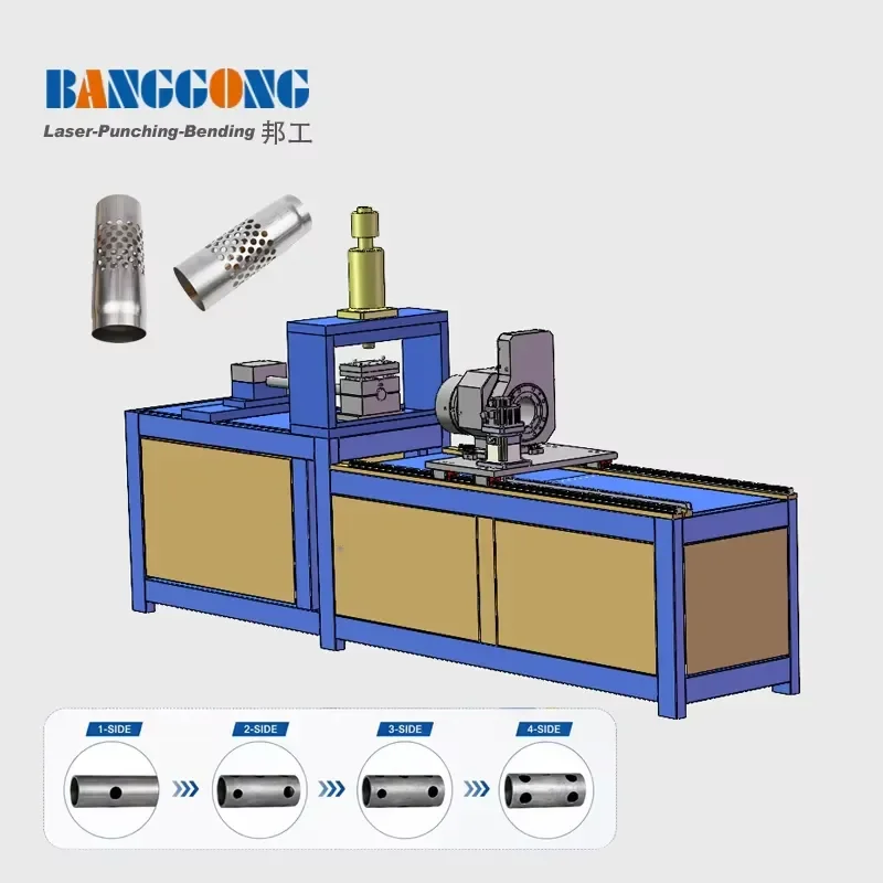 Hydraulic Rotary Hole Puncher 50Ton for Square Tube Round Pipe Angle Steel Perforation