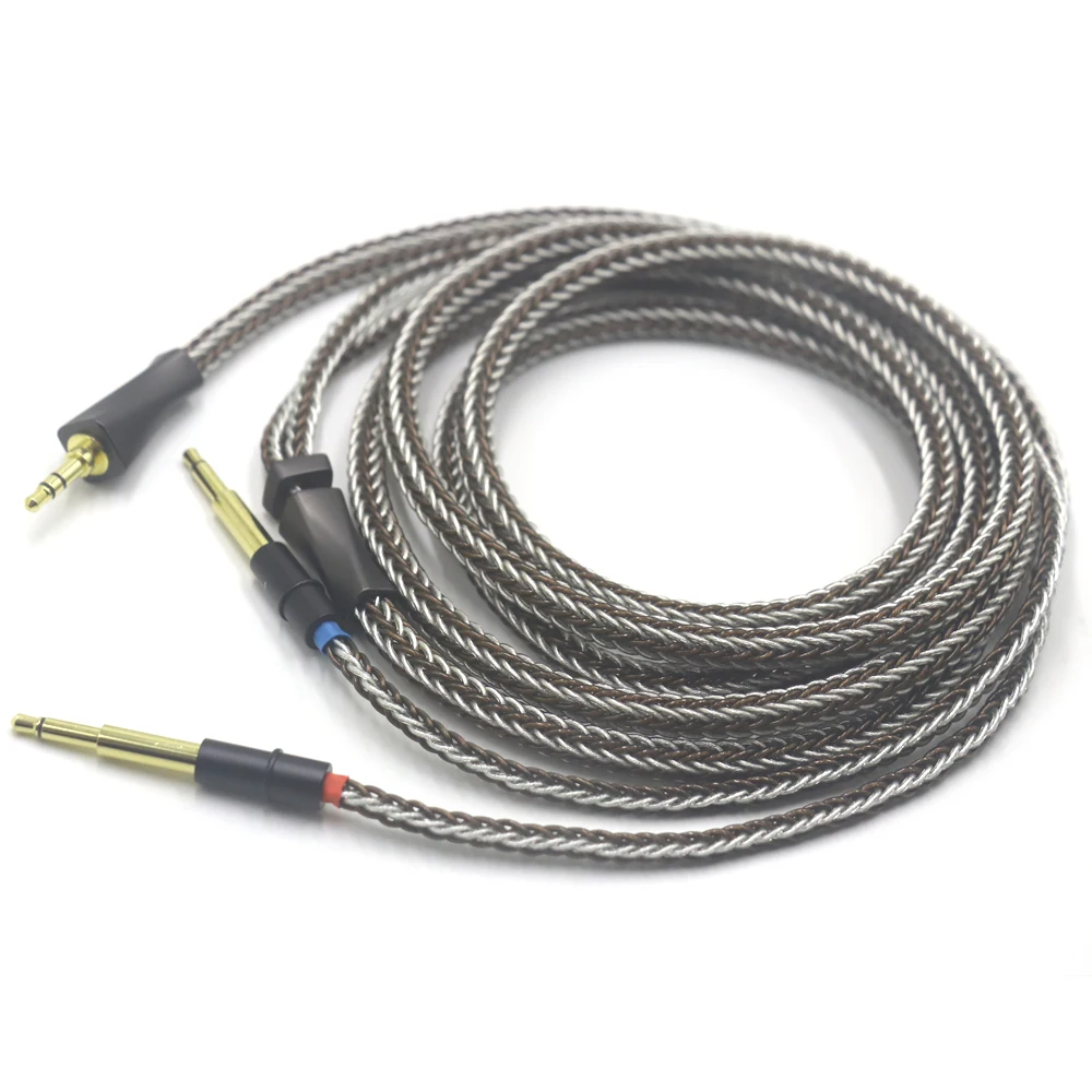 16 الأساسية واحدة كريستال النحاس + الفضة النقية سماعات ترقية XLR/3.5/4.4 مللي متر كابل ل Meze 99 الكلاسيكية NEO NOIR Meze 105 Aer