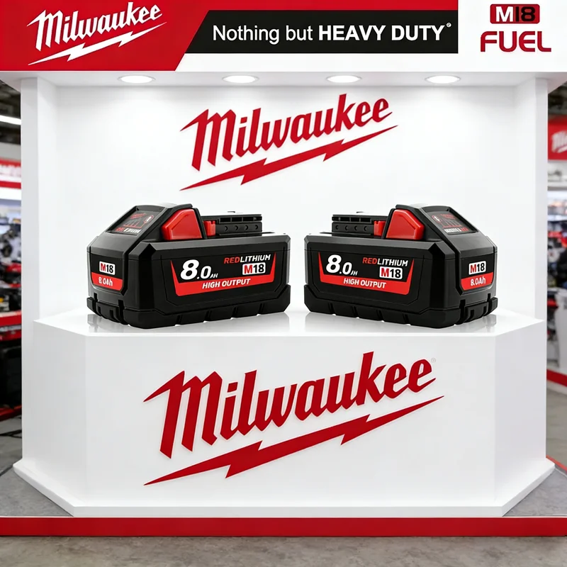 

100% Original Milwaukee M18 18V Batteries 8.0Ah M18HB8 XC 48-11-1815 48-11-1850 2604-20 Rechargeable Tools Battery