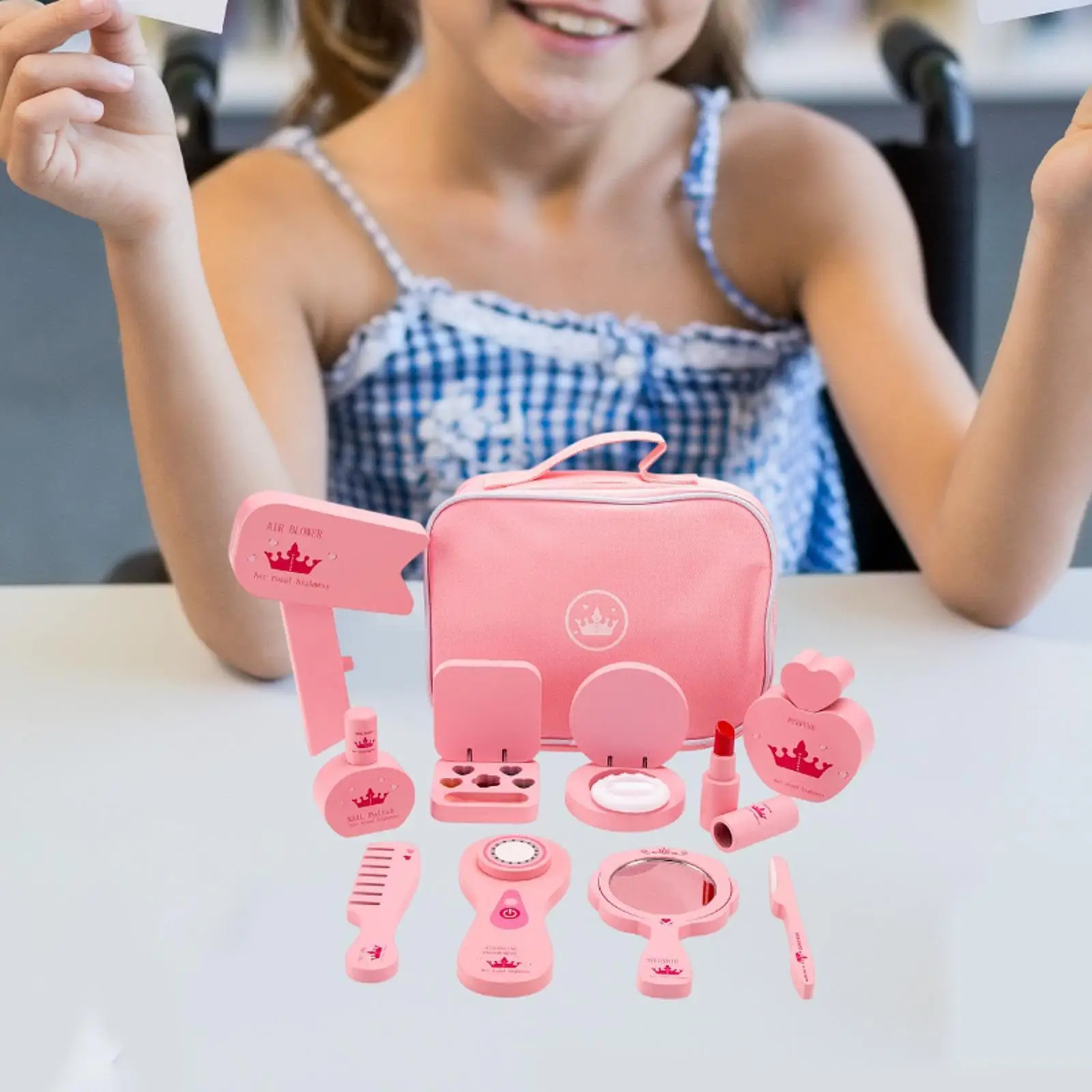 Наборы для макияжа принцессы, туалетный столик для ролевых игр с сумкой для хранения, моющаяся одежда