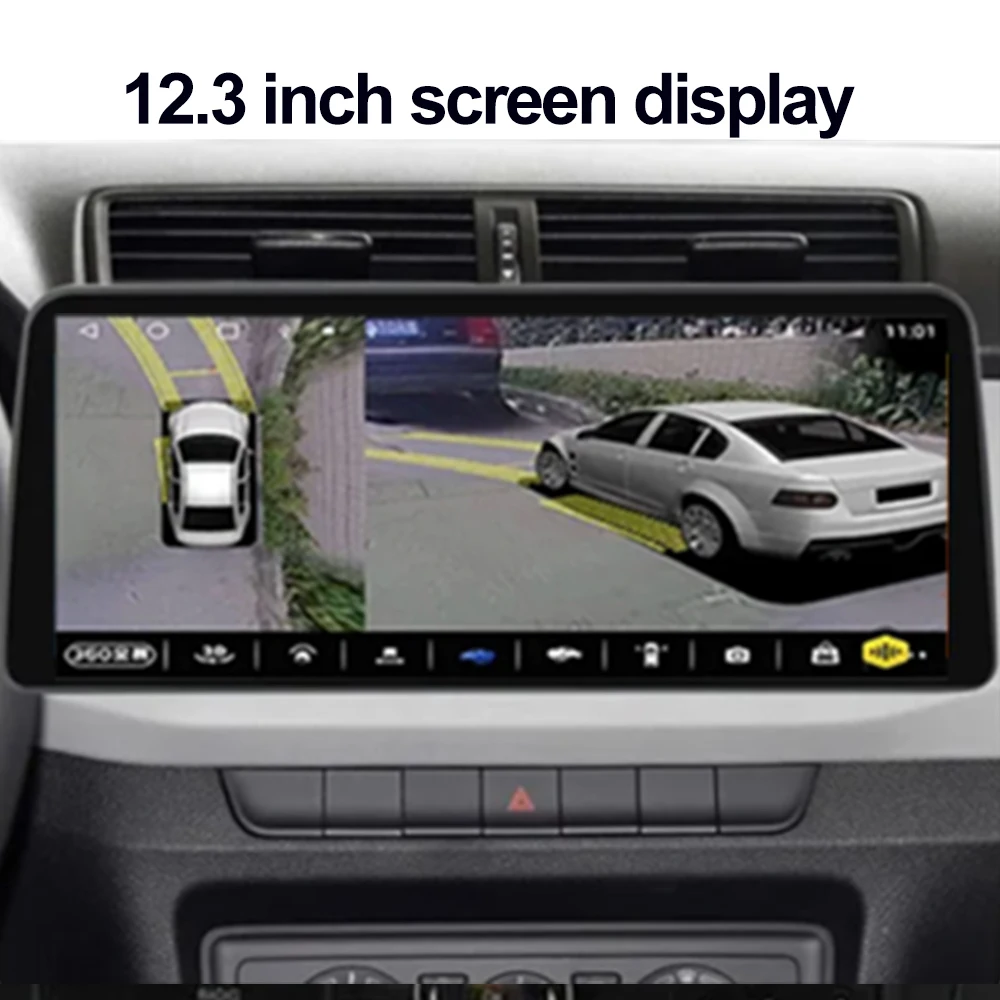 

12.3'' QLED Car Radio Multimedia Player For Skoda Fabia 2015 2016 2017 2018 2019 Android 13 Autoradio GPS Navigation WIFI RDS