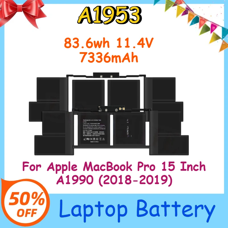 

A1953 83.6wh 11.4V 7336mAh Laptop Battery for Apple MacBook Pro 15 Inch A1990 (2018-2019) Hot Sale