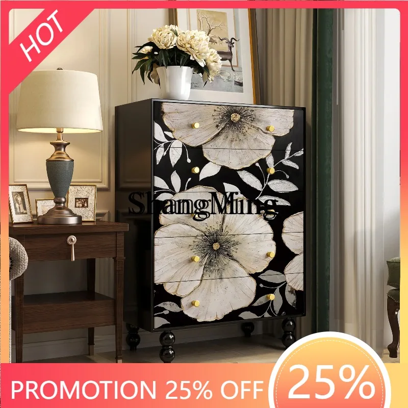 

CL solid wood chest of drawers hotel homestay entrance decorative cabinet bedroom locker