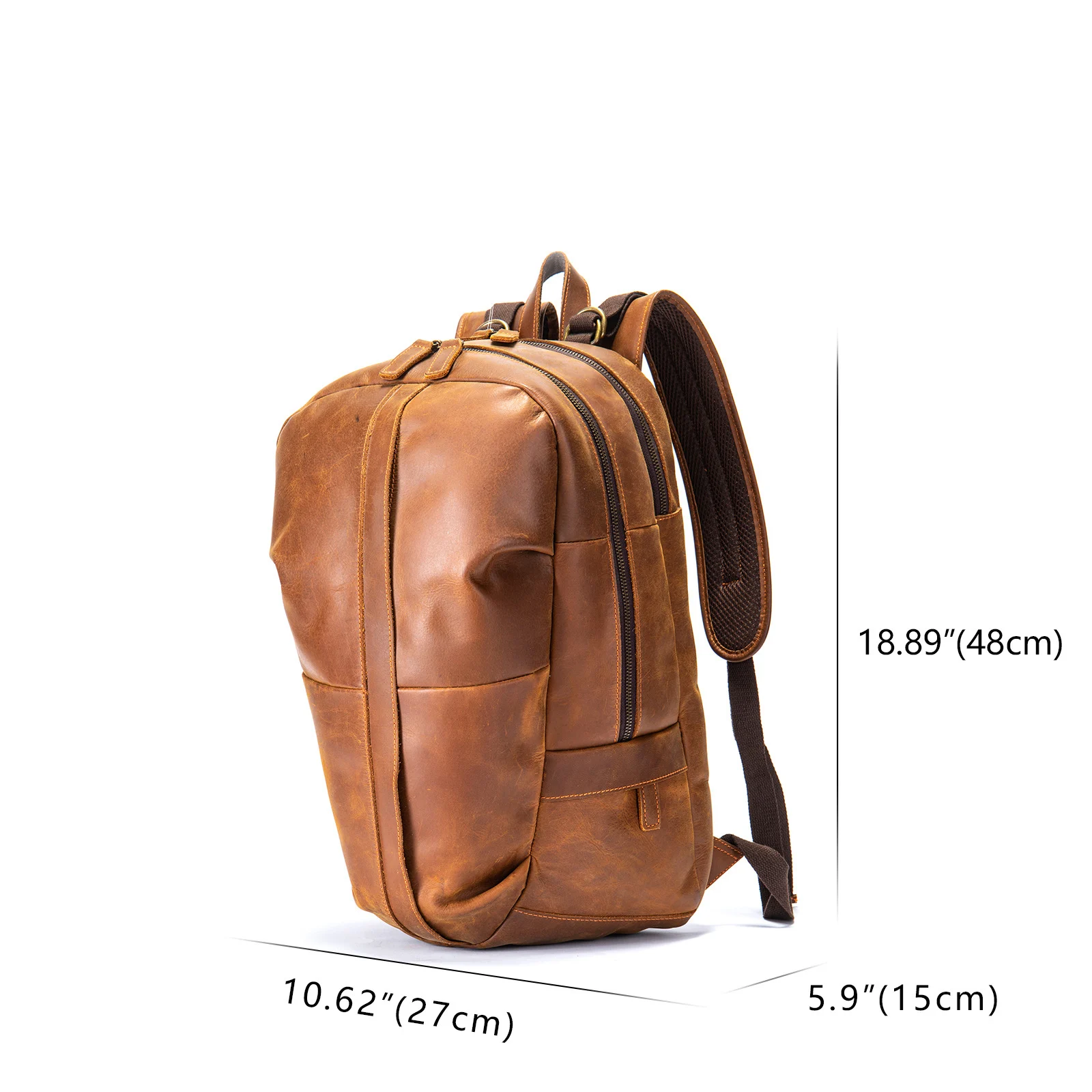 Imagem -05 - Retro Moda Homens de Couro Mochila Negócios Masculinos 17.3 15.6 Laptop Bolsa Daypacks Grande Capacidade Viagem Bolsa da Escola da Faculdade Grande