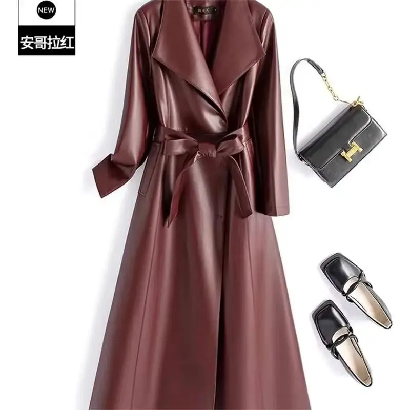 

Новая осенне-зимняя женская куртка из высококачественной искусственной кожи, средней длины, приталенного кроя, с воротником-стойкой, ветровка.