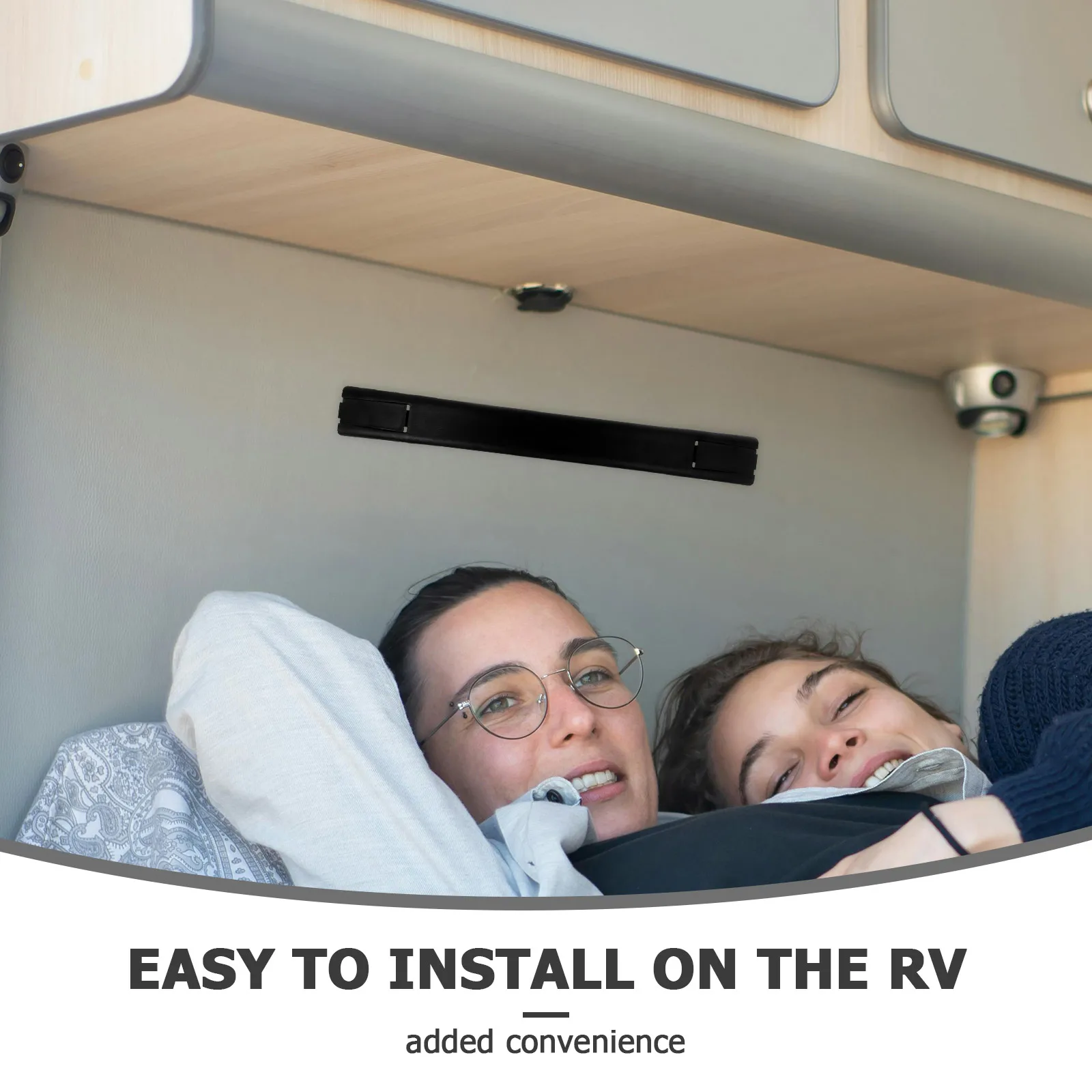 

RV Handrails Black Durable Non-slip Door Handle for Camper Trailer Grip Assist Stable Support Long-term Use Simple Design