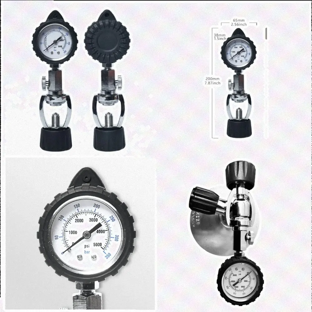Scuba Diving 200*65*38mm Dive Tank Gauge Compact Lightweight Design Easy Secure Attachment For Underwater Monitoring