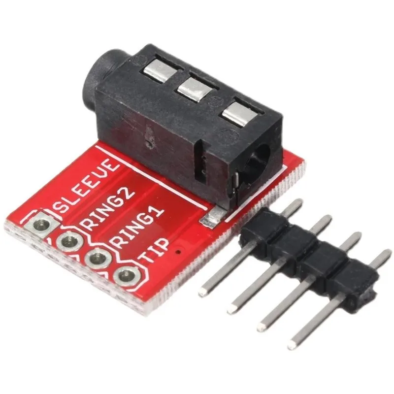 TRRS 3,5 mm interface de áudio MP3 fone de ouvido estéreo módulo de interface de microfone de vídeo