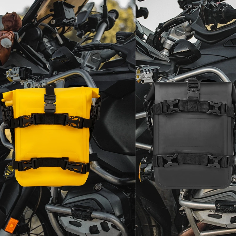 2PCS Motorrad Stoßstangen Tasche Wasserdichte 5L-8L Motorrad Seite Rahmen Tasche Motorrad Crash Bar Tasche Universal Werkzeuge Lagerung tasche – Detail 33