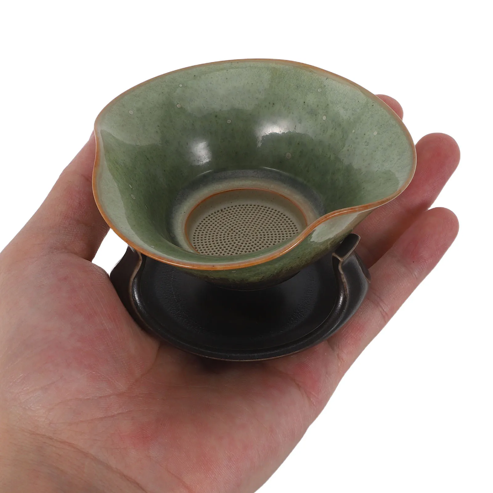 

1Set Porcelain Tea Filter Ceramic Loose Leaf Infuser Strainer Tool Vintage Chinese Tea Ceremony Accessories Teapot Strainer