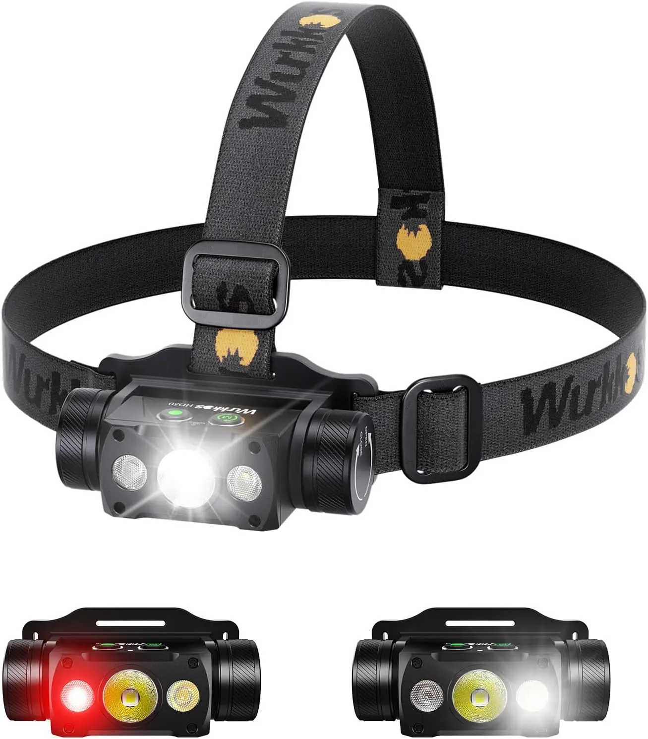 

4000 Lumens Super Bright Rechargeable Headlamp with Red Light, High CRI, Magnetic Tailcap for Camping Fishing Hiking