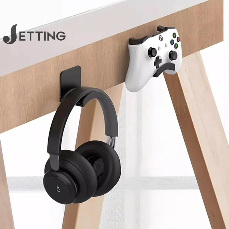 

Universal Wall Mounted Headphone Stand Gaming Controller Holder Headset Display Rack Under Desk Hanger Hook For Earphone