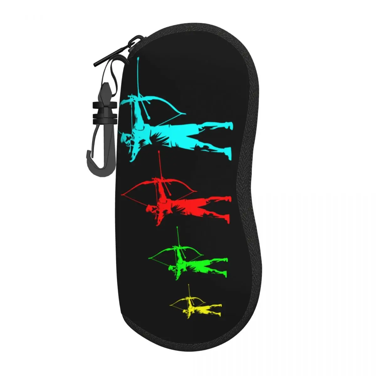 Archery Sport Sunglasses Soft Case Neoprene Zipper Archer Bow Hunting Lover Shell Eyeglass Case Protective Box For Glasses