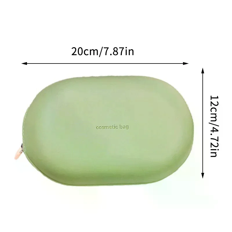 Borsa per cosmetici portatile in silicone di grande capacità Borsa per cosmetici morbida impermeabile Borsa per il lavaggio a prova di umidità per i viaggi a casa
