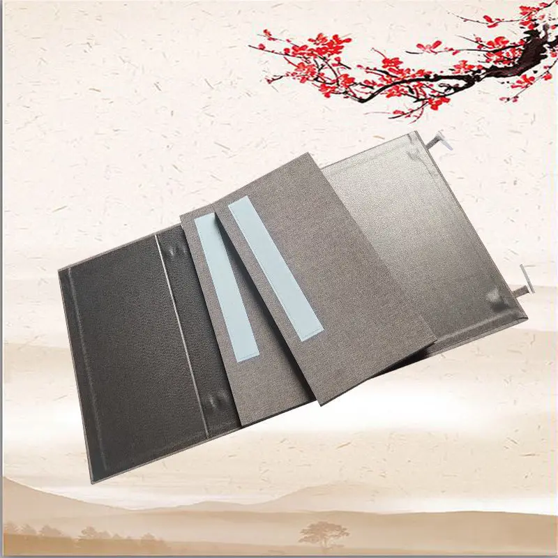 Two Sets Of Four Rice Paper Albums Blank Calligraphy Half Cooked Linen Double Layer Thickened Livres Kitaplar