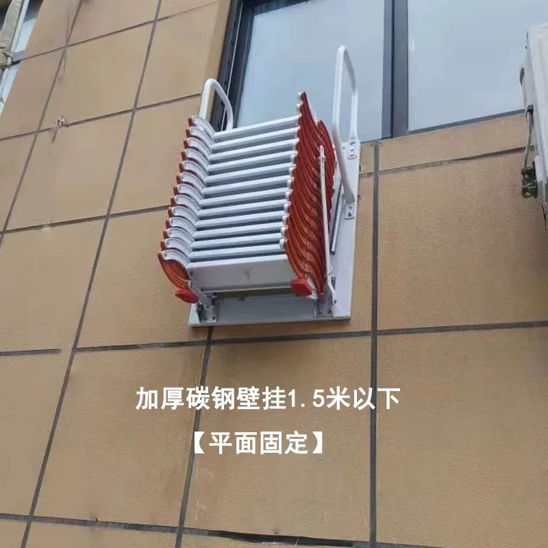 Attic Telescopic Ladder Foldable Loft Stairs Heavy Duty Wall Mounted Retractable Fire Escape Ladder for Home Villa