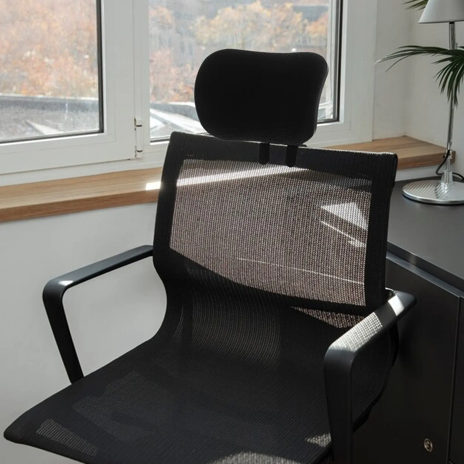 人間工学に基づいたヘッドレスト-コンピューターチェア用-調節可能なオフィスチェアネックピロー-穴あけ不要-ゲーム、勉強、自宅用