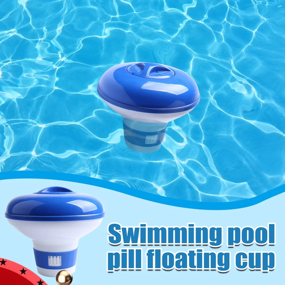 Floating Spa Chemical Dispenser Chlorine/Bromine Tablet Floater For Tablets Pill Float Cup Pool Cleaning Tool Storage Box Holder