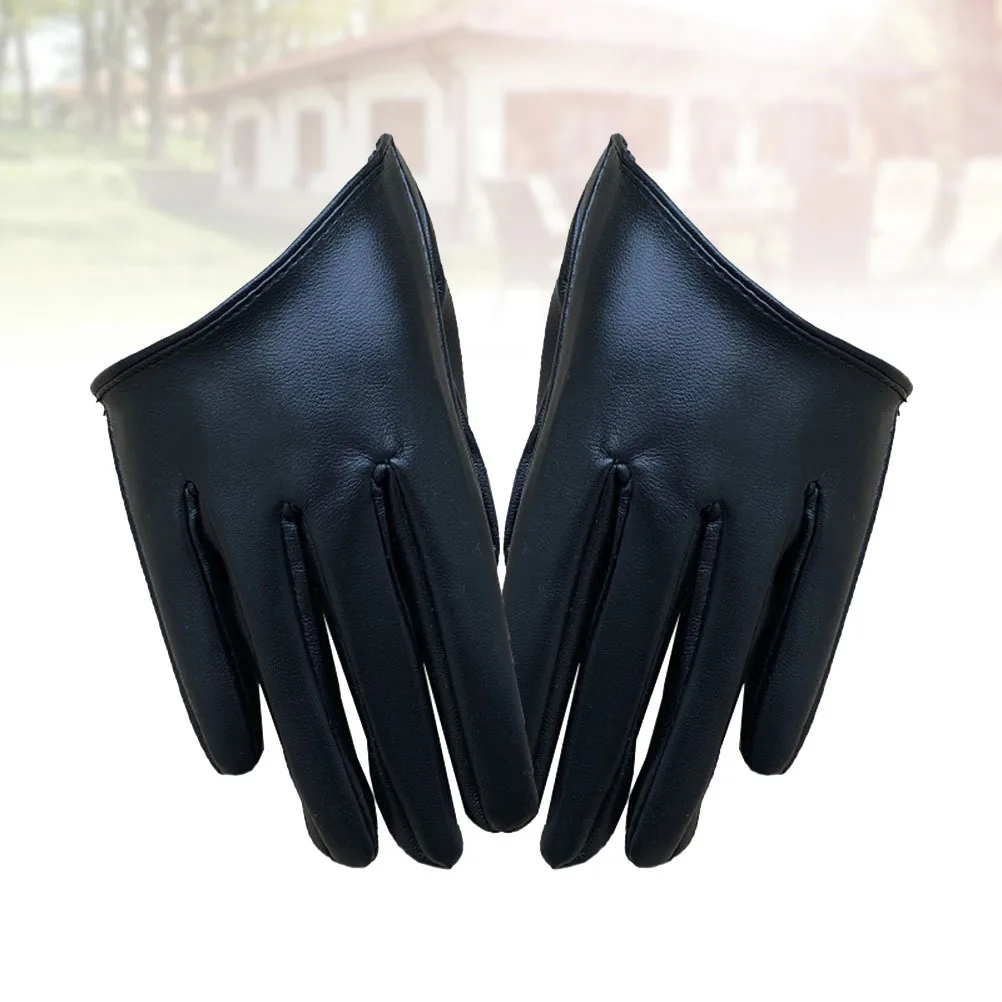 1 paar Frauen Pu Finger Halbe Palm Bankett Kostüm Tanz Für Kostüm Handschuhe Abend Finger Handschuhe Party Prom Oper