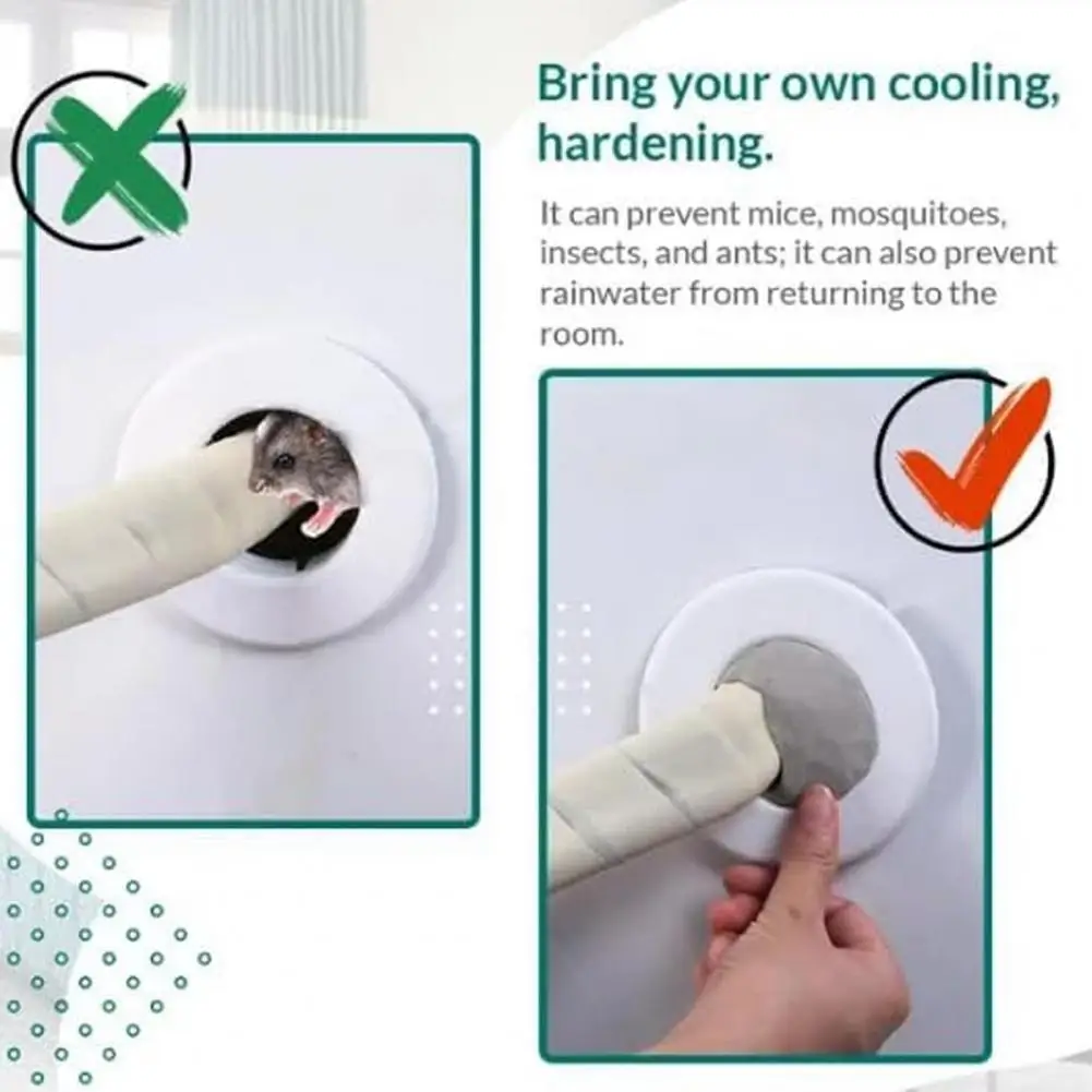 Mastic d'argile étanche, mastic d'argile, adhésif Flexible, remplissage d'espace, mastic temporaire pour la maison, fissures, trous, évents AC, souris